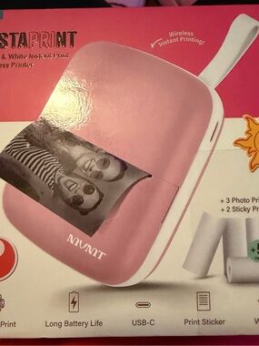 MVMT Pink Wireless InstaPrint Photo Printer